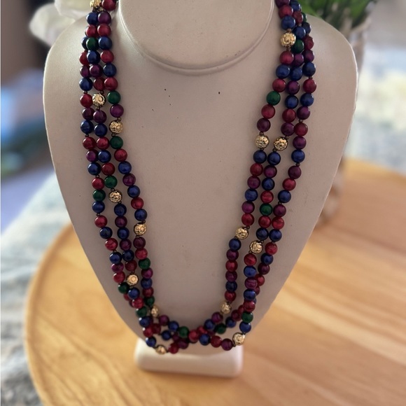 - TURQUIOSE AFRICAN MALA BECKLACE STATEMENT NECKLACE - Picture 6 of 13